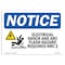 Signmission OSHA Notice, 5" Height, Electrical Shock And ARC Flash Sign With Symbol, 7" X 5", Landscape OS-NS-D-57-L-11696 - alternate 1